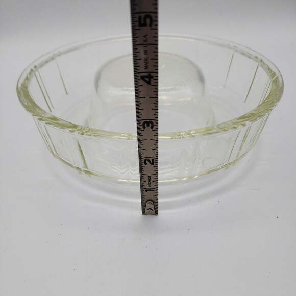 Baking Bundt Cake Pan Jello Mold Clear Glass Vintage McKee Queen Anne Glasbake - Picture 5 of 11